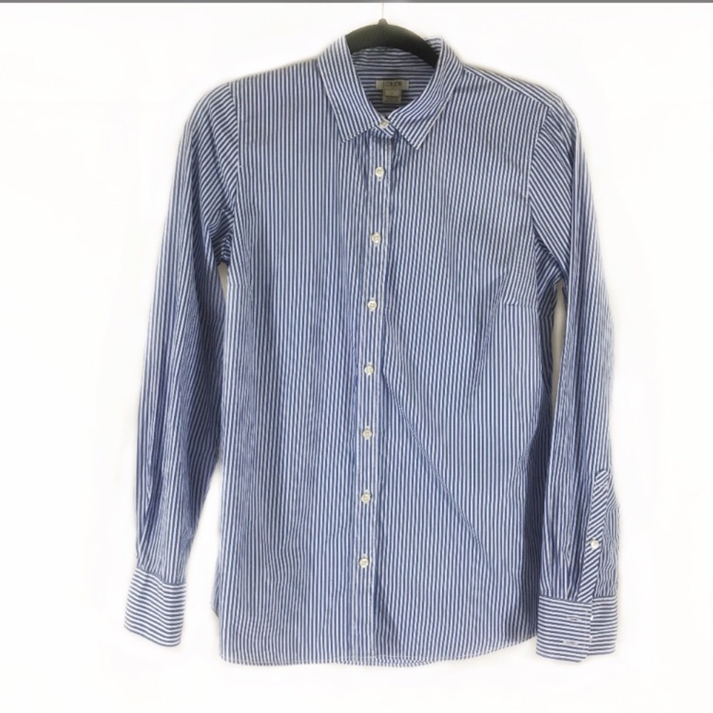 J. Crew Women’s Button Down Striped Blouse- Size S